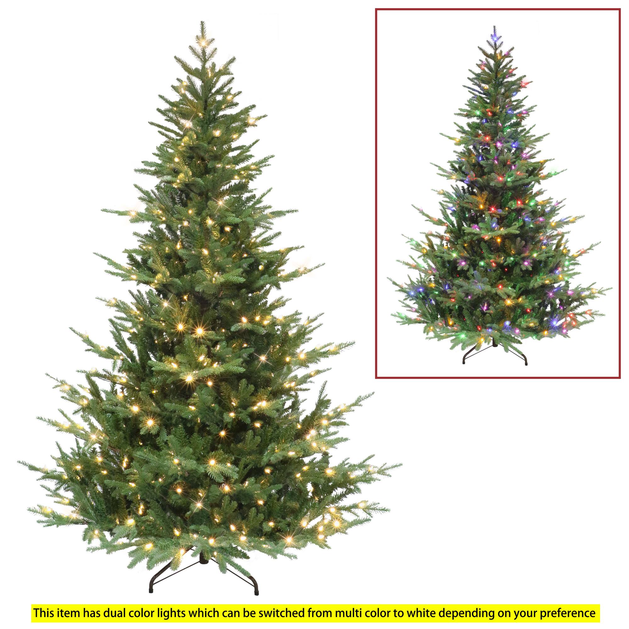 7.5ft. Pre-Lit Sacramento Fir Artificial Christmas Tree, Warm White LED Lights